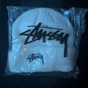 White Stussy Beanie